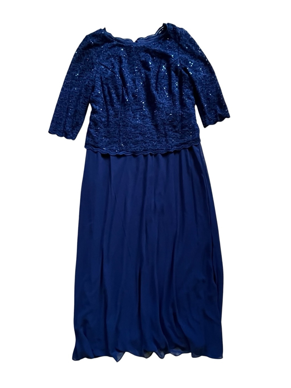 Alex Evenings Sequin Embellished Lace Top Gown Size 16W NWOT - Picture 2 of 14